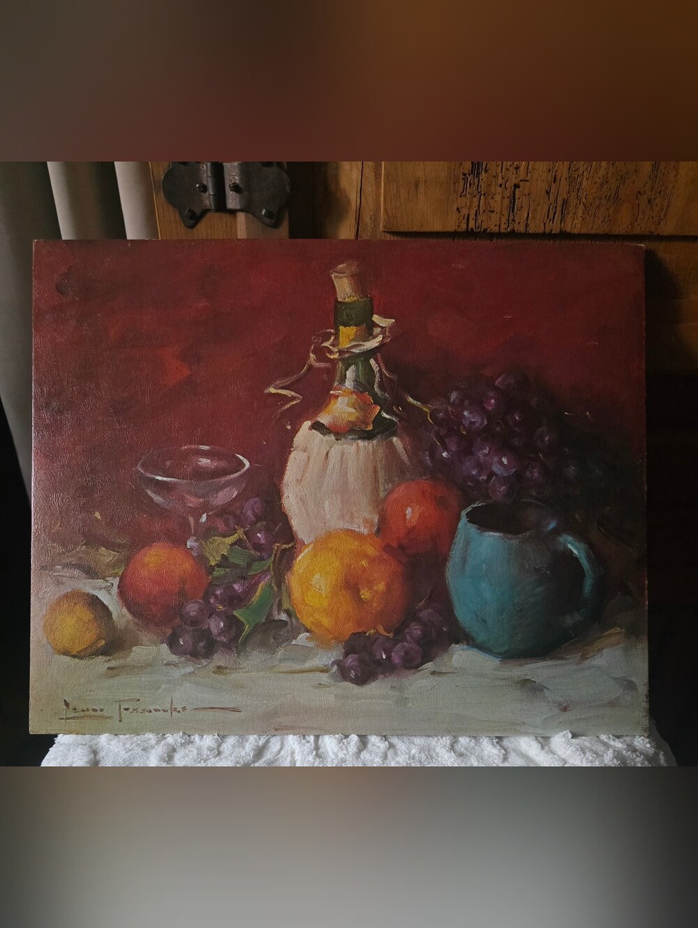 Vintage 1970 Museum Print Editions "Chianti Bottle" Litho
